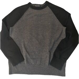 Banana Republic Men's 100% Merino Wool Crewneck Charcoal Gray Sweater Size Large